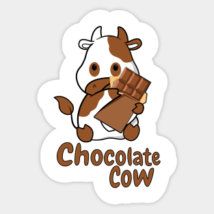 Chocolate cow, Chocolate milk Sticker